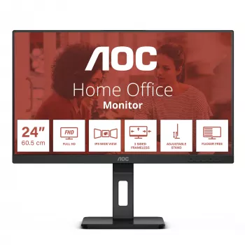 AOC E3 24E3QAF monitors 60.5 cm (23.8 collas) 1920 x 1080 pikseļi Full HD LCD Melns