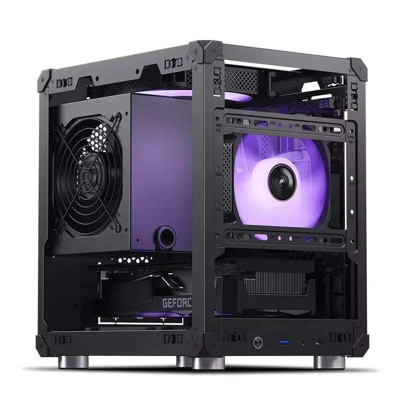 Korpuss Jonsbo C6 Melns ITX, Micro ATX