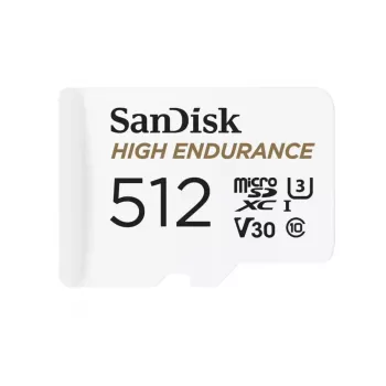 MicroSDXC karte SANDISK 512GB Class 10, 100 MB/s lasīšana, 40 MB/s rakstīšana, balta (SDSQQNR-512G-GN6IA)