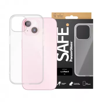 PanzerGlass SAFE. by ® TPU Maciņš Caurspīdīgs iPhone 15, Vāciņš, Apple, Apple - iPhone 15, Caurspīdīgs