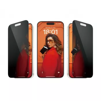 PanzerGlass® Privātuma ekrāna aizsargs iPhone 15 Pro | Ultra-Wide Fit ar EasyAligner