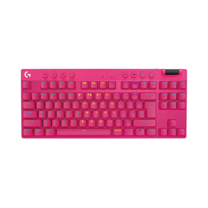 Logitech G Pro X TKL Lightspeed spēļu tastatūra - Bluetooth - Rozā US International Tactile