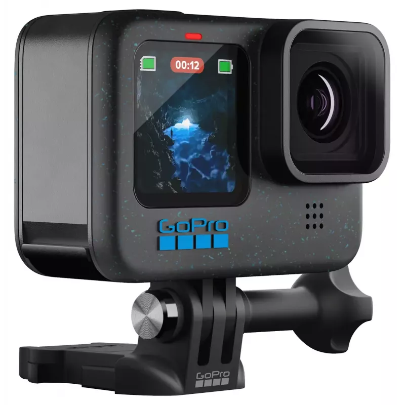 Action kamera GoPro HERO12 Black — 5K Ultra HD, 240 kadri/s, 27 MP CMOS, 177° skata leņķis, LCD, MicroSD, Wi‑Fi