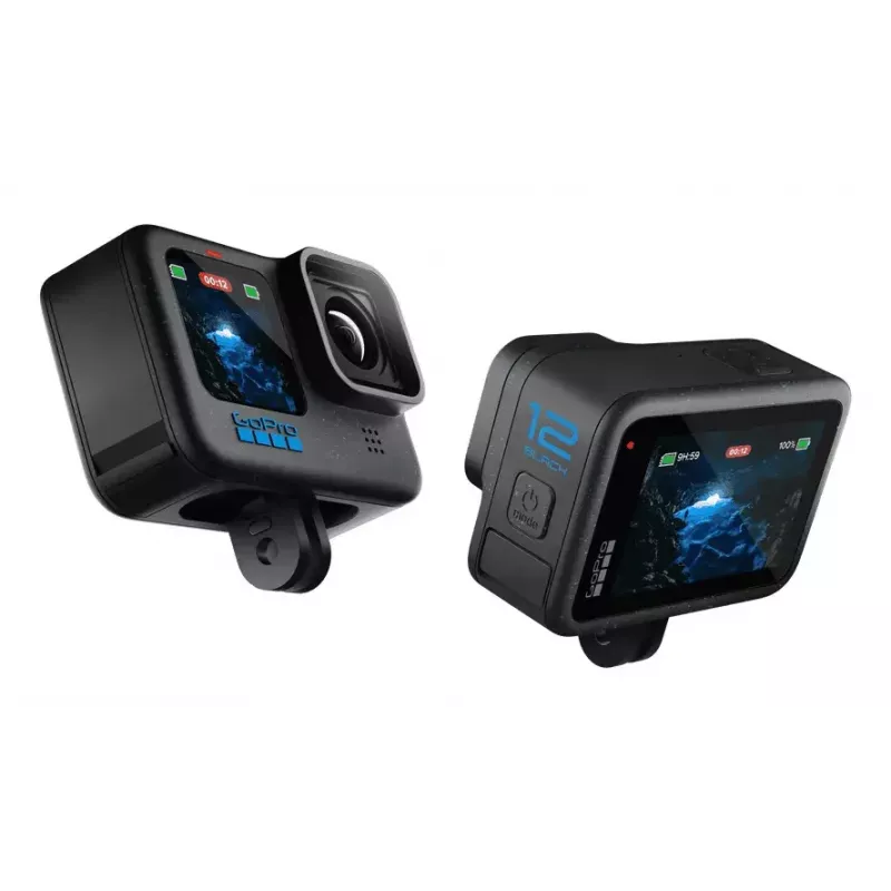 Action kamera GoPro HERO12 Black — 5K Ultra HD, 240 kadri/s, 27 MP CMOS, 177° skata leņķis, LCD, MicroSD, Wi‑Fi