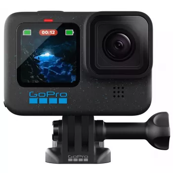 Action kamera GoPro HERO12 Black — 5K Ultra HD, 240 kadri/s, 27 MP CMOS, 177° skata leņķis, LCD, MicroSD, Wi‑Fi
