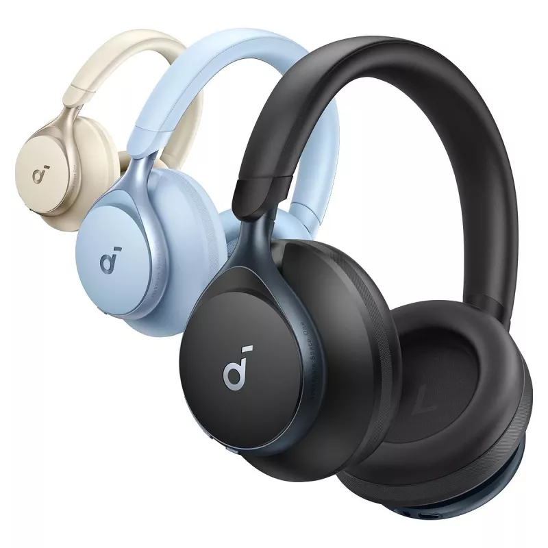 ANKER Soundcore Space One A3035G11 - Melnas bezvadu trokšņu slāpēšanas austiņas