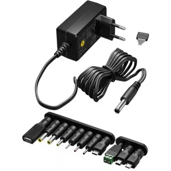 AC Adapter Goobay 64568 Universāls Melns 12V 2.25A 1.8m
