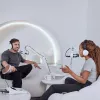 Audio interfeiss Rode RØDECaster Duo balts — 2 kanālu USB podkāstu konsole ar mikseri un priekšpastiprinātājiem