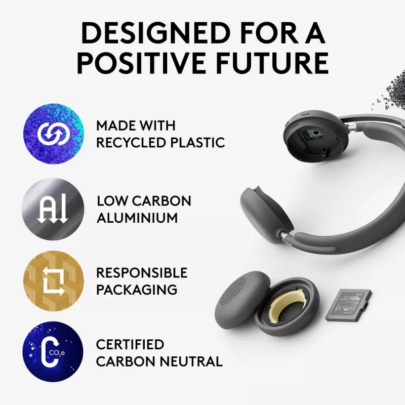 LOGITECH Zone Wireless 2 Teams austiņas - Graphite
