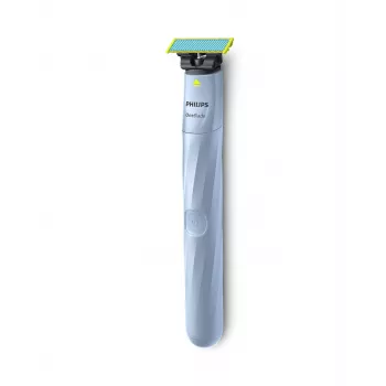 Folijniezējs Philips Norelco OneBlade QP1324/20 — bezvadu zils skuveklis, 30 min darbība, USB uzlāde, mazgājams, seko kontūrām