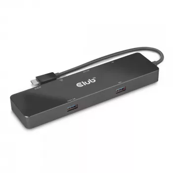 CLUB3D USB3.2 Gen2 Type-C 6-in-1 Dual Displays Portable Dock ar USB Type-C Video 4K60Hz