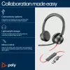 HP Poly Blackwire 8225 Stereo Microsoft Teams sertificētas austiņas ar USB-C un USB-C/A adapteri