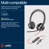 HP Poly Blackwire 8225 Stereo Microsoft Teams sertificētas austiņas ar USB-C un USB-C/A adapteri