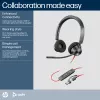 HP Poly Blackwire 3320 Stereo Microsoft Teams sertificētas USB-C austiņas + USB-C/A adapteris