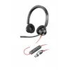 HP Poly Blackwire 3320 Stereo Microsoft Teams sertificētas USB-C austiņas + USB-C/A adapteris