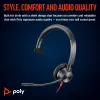 HP Poly Blackwire 3315 Monauralā austiņa ar USB-C un 3.5 mm ligzdu, komplektā USB-C/A adapteris