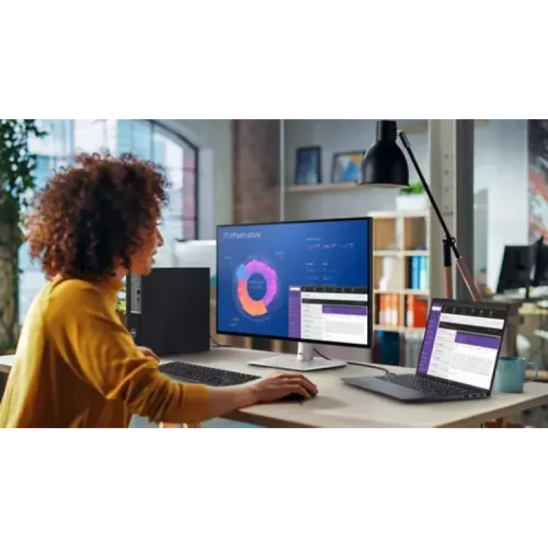 DELL UltraSharp U2724DE datora monitors 68,6 cm (27 collas) 2560 x 1440 pikseļi Quad HD LCD Melns, Sudrabs