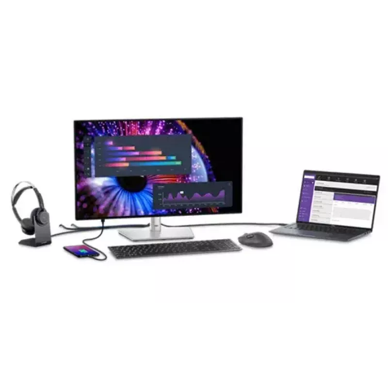 DELL UltraSharp U2724DE datora monitors 68,6 cm (27 collas) 2560 x 1440 pikseļi Quad HD LCD Melns, Sudrabs