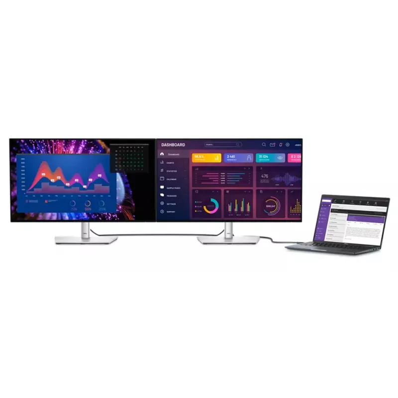 DELL UltraSharp U2724DE datora monitors 68,6 cm (27 collas) 2560 x 1440 pikseļi Quad HD LCD Melns, Sudrabs