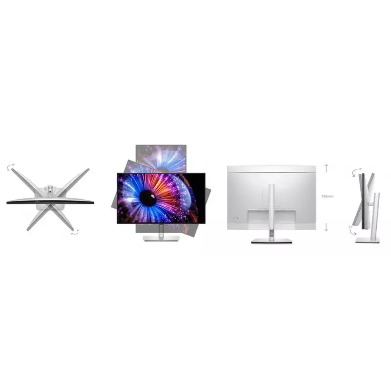 DELL UltraSharp U2724DE datora monitors 68,6 cm (27 collas) 2560 x 1440 pikseļi Quad HD LCD Melns, Sudrabs