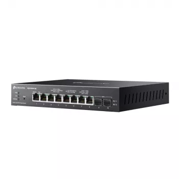TP-Link Omada 8-Port 2.5GBASE-T un 2-Port 10GE SFP+ viedais slēdzis ar 8-Port PoE+