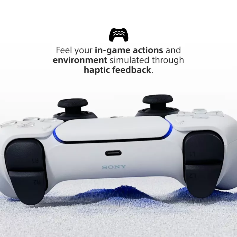 Spēļu kontrolieris Sony DualSense V2 — PlayStation 5, Bluetooth/USB, USB-C, iebūvēts akumulators, balts