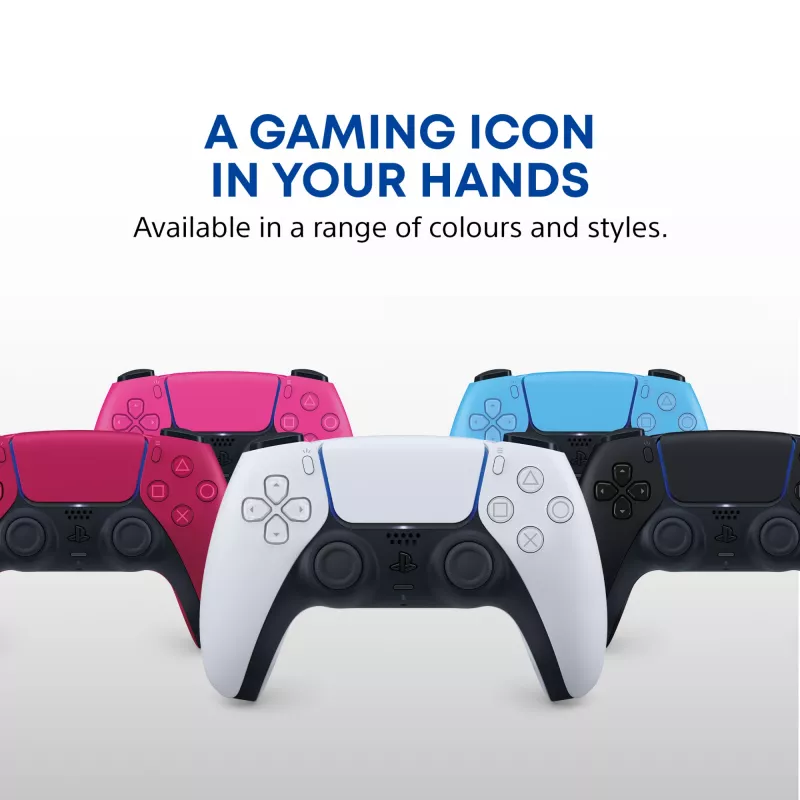 Spēļu kontrolieris Sony DualSense V2 — PlayStation 5, Bluetooth/USB, USB-C, iebūvēts akumulators, balts