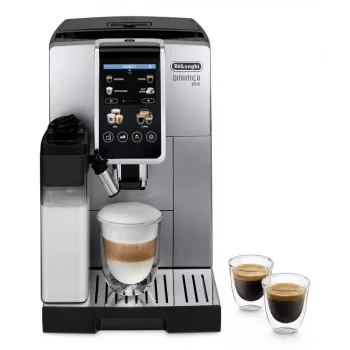 Kombinētā espreso kafijas automāts DeLonghi Dinamica Plus ECAM380.85.SB — 1.8 L ūdens tvertne, 300 g pupiņu tvertne, 15 bāri