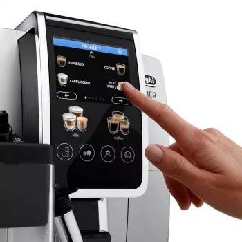 Kombinētā espreso kafijas automāts DeLonghi Dinamica Plus ECAM380.85.SB — 1.8 L ūdens tvertne, 300 g pupiņu tvertne, 15 bāri