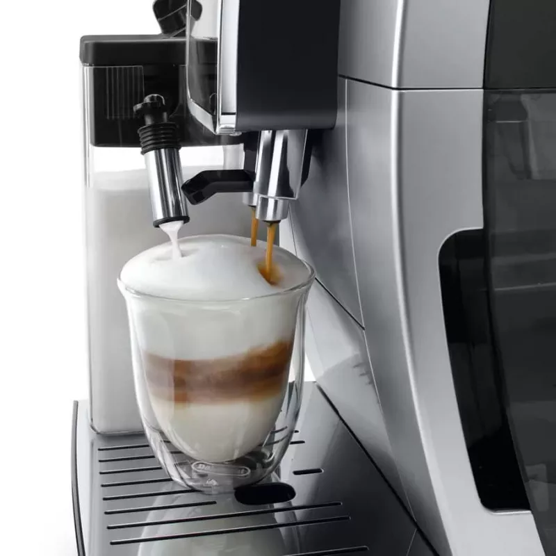 Kombinētā espreso kafijas automāts DeLonghi Dinamica Plus ECAM380.85.SB — 1.8 L ūdens tvertne, 300 g pupiņu tvertne, 15 bāri