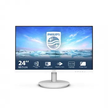Philips V Line 241V8AW/00 23.8 collu Full HD LCD monitors, balts