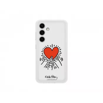 Samsung Flipsuit vāciņš Galaxy S24, caurspīdīgs, sarkans