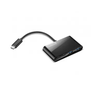 Lenovo GX91L84354 USB centrmezgls 4 porti USB 3.2 Gen 1 Type-C 625 Mbit/s Melns
