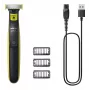 Foil skuveklis Philips Norelco OneBlade QP2724/10 — viens asmens, USB uzlāde, slapjai/sausai lietošanai, mazgājams, 45 min darbība, pelēks/laims