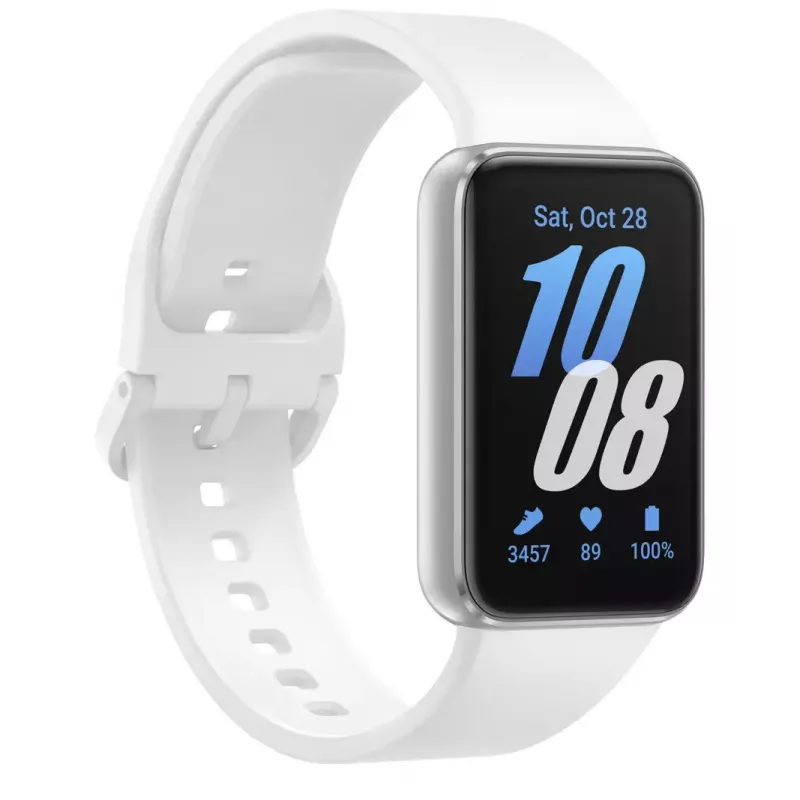 Samsung Galaxy Fit3 sudraba viedais fitnesa aproce 4.06 cm (1.6 collu) AMOLED 40 mm digitāls 256 x 402 pikseļi skārienekrāns