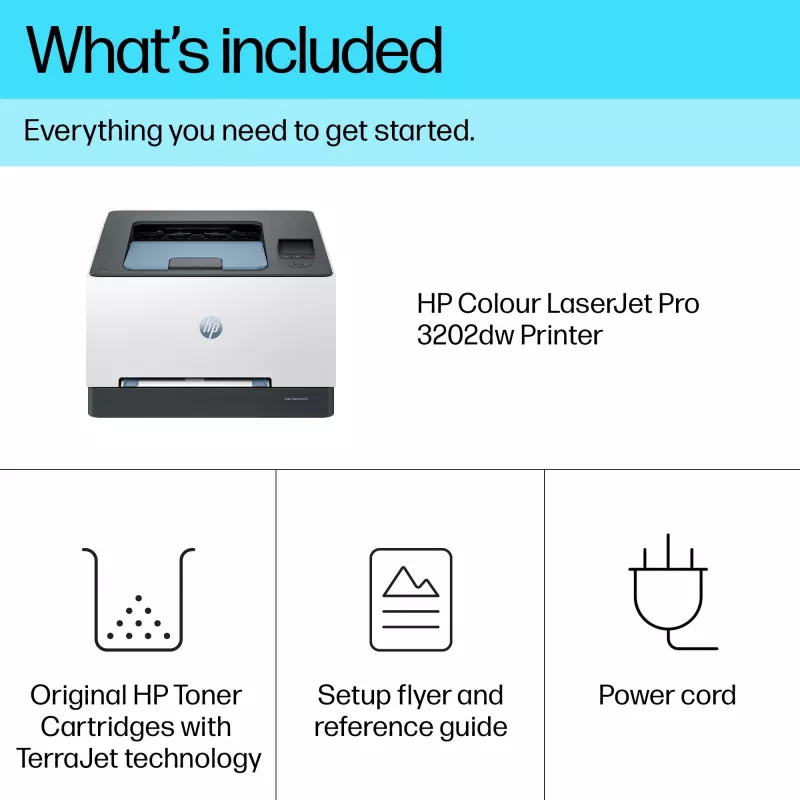 HP Color LaserJet Pro 3202dw, lāzerprinteris, krāsu, 600 x 600 DPI, A4, 25 lpp/min, abpusējā druka
