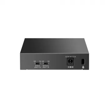 Slēdzis TP-LINK LiteWave 5-Port Gigabit Desktop ar 4-Port PoE+ (5x Gigabit, 4 PoE+, 65W PoE budžets)