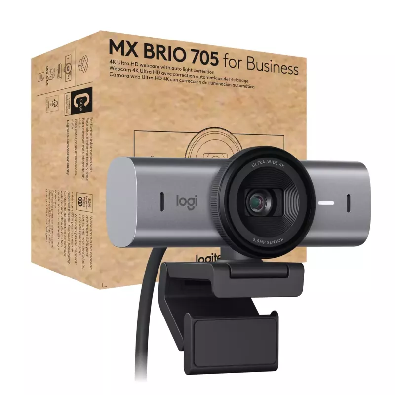 Tīmekļkamera Logitech MX Brio 705 8.5 MP 4K Ultra HD USB 3.2