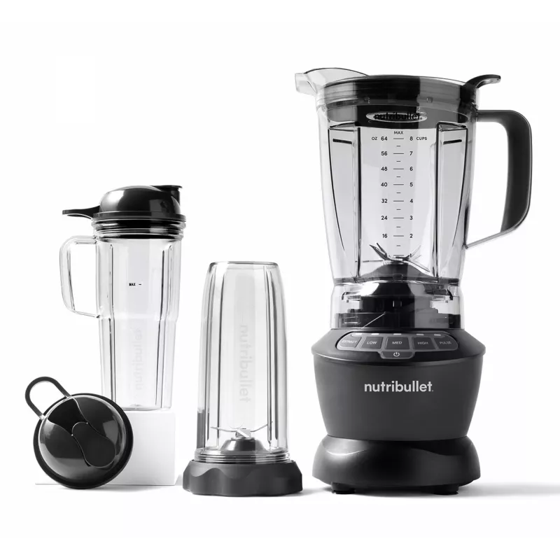 Galda blenderis NUTRIBULLET NBF500DG — 1,9 L bļoda, 1200 W, ledus drupināšana, sudrabs