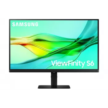 Samsung S60UD 27 collu Quad HD IPS LCD monitors, 2560×1440, 5 ms, USB 3.2 centrmezgls, VESA, augstuma regulējams, melns