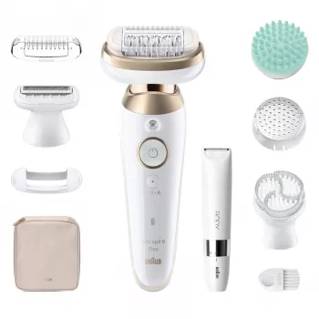 Epilators Braun Silk-epil 9 Flex SkinSpa 9-481, zelts/balts