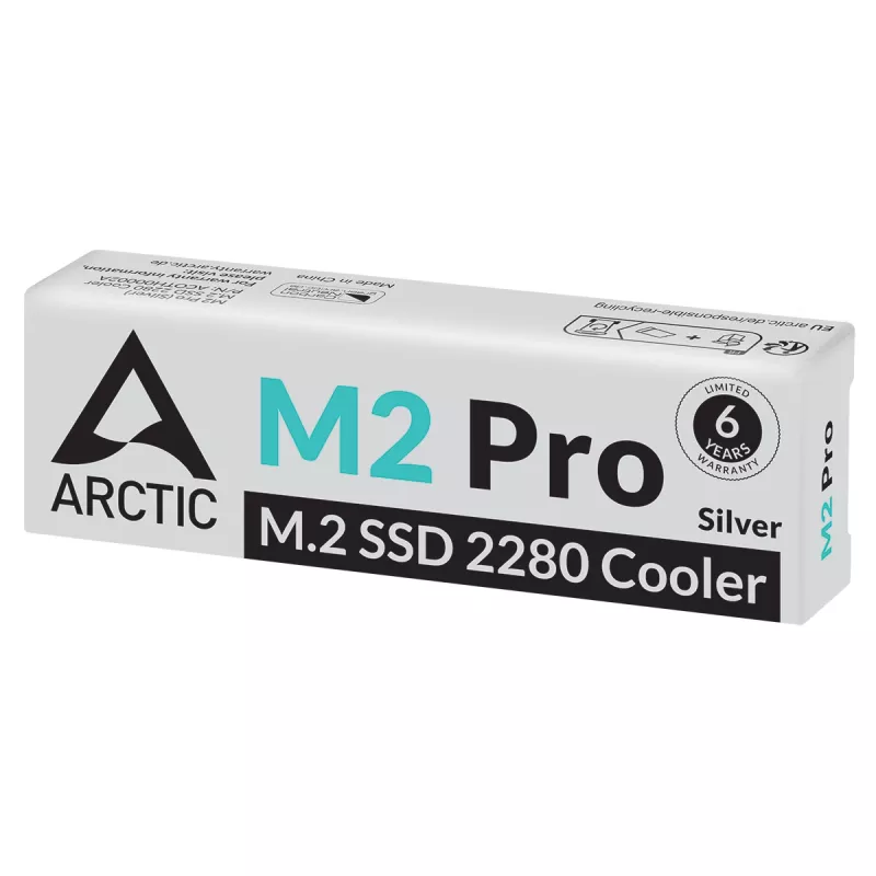 ARCTIC M2 Pro (Sudraba) - M.2 disku dzesētājs, radiators, sudraba krāsa