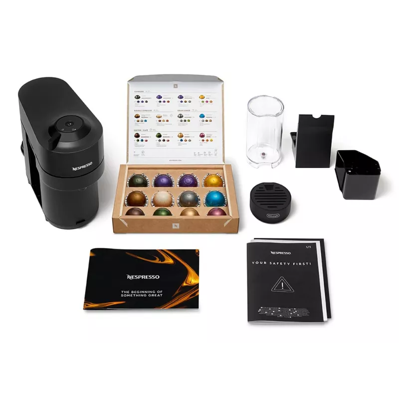 De'Longhi Nespresso Vertuo Pop ENV90.B kafijas automāts, Liquorice Black (melns)