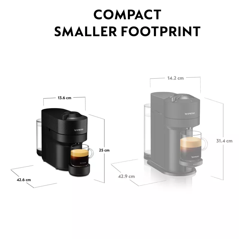 De'Longhi Nespresso Vertuo Pop ENV90.B kafijas automāts, Liquorice Black (melns)