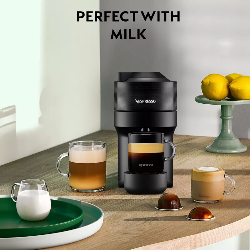 De'Longhi Nespresso Vertuo Pop ENV90.B kafijas automāts, Liquorice Black (melns)