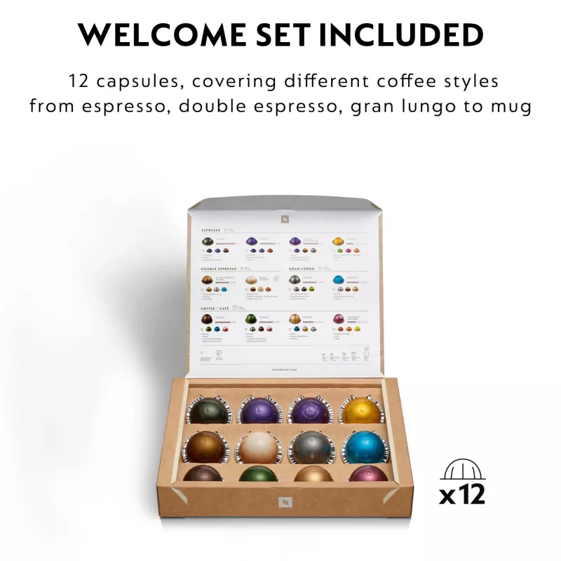 De'Longhi Nespresso Vertuo Pop ENV90.B kafijas automāts, Liquorice Black (melns)