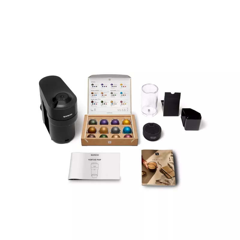 De'Longhi Nespresso Vertuo Pop ENV90.B kafijas automāts, Liquorice Black (melns)