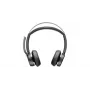 HP Poly Voyager Focus 2 Microsoft Teams sertificētas Bluetooth austiņas ar USB-C-C adapteri un uzlādes statīvu