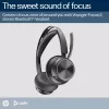 HP Poly Voyager Focus 2 Microsoft Teams sertificētas Bluetooth austiņas ar USB-C-C adapteri un uzlādes statīvu