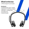 HP Poly Voyager Focus 2 USB-C-C austiņas + USB-C/A adapteris